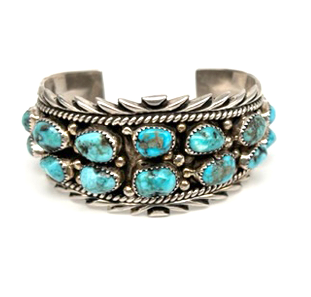 Turquoise & Silver Turquoise & Silver Cuff 