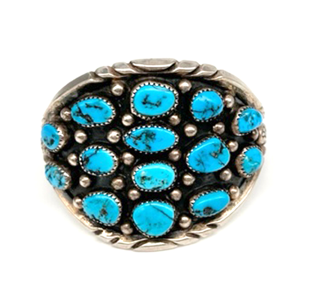 Turquoise & Silver Turquoise & Silver Cuff 