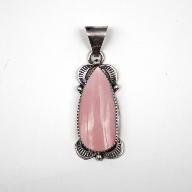 Semi-Precious Stone Pink Conch Shell Pendant by Tia Long
