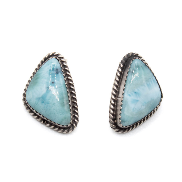 Semi-Precious Stone Larimar Earrings