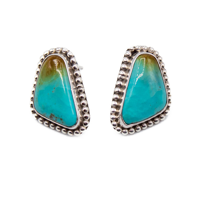 Turquoise & Silver Turquoise Earrings
