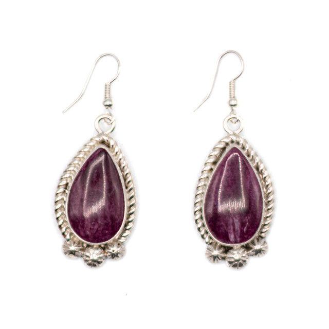 Semi-Precious Stone Spiny Oyster earrings