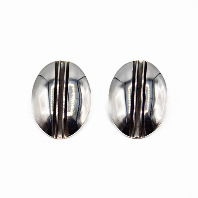 Silver Sterling Oval Earrings