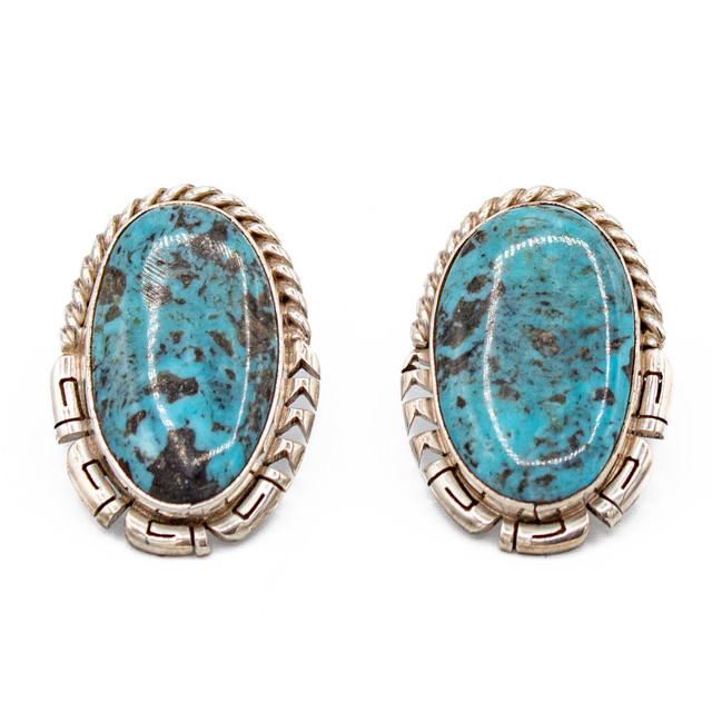 Turquoise & Silver Turquoise Earrings