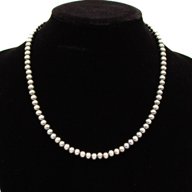 Turquoise & Silver Navajo Pearls