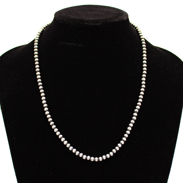 Turquoise & Silver Navajo Pearls