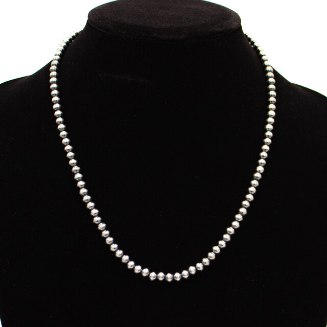 Turquoise & Silver Navajo Pearls
