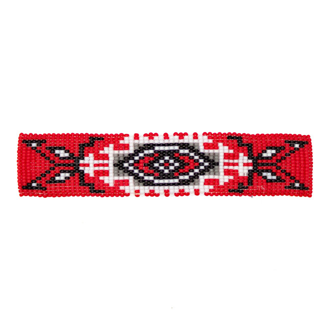 Hair Accessories Red Beaded Barrette