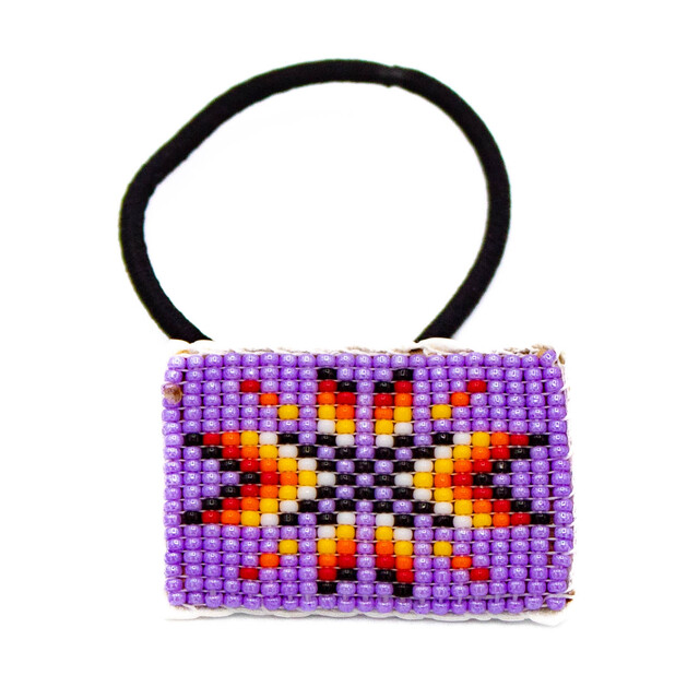 Hair Accessories Beaded Purple Hair Tie